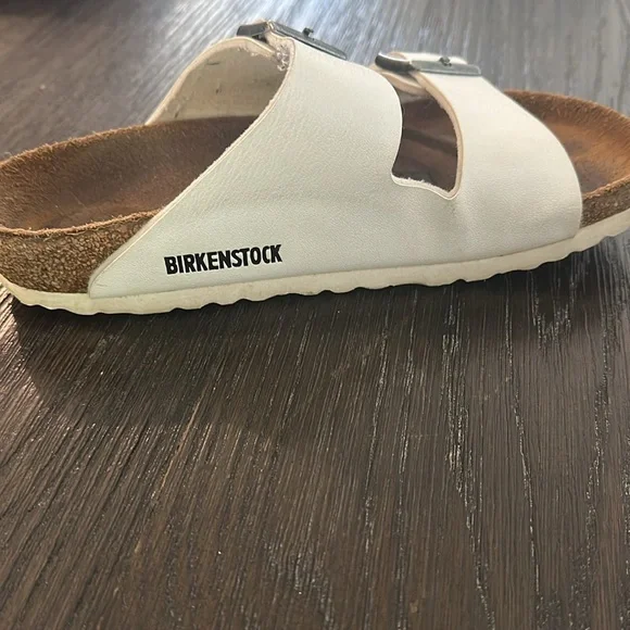 Birkenstock White Double Strap Sandals - Picture 6 of 10